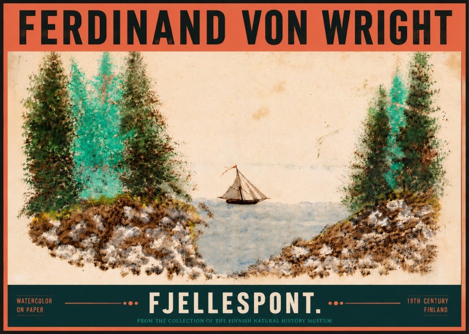 Ferdinand von Wright Fjellespont. No5 - Juliste
