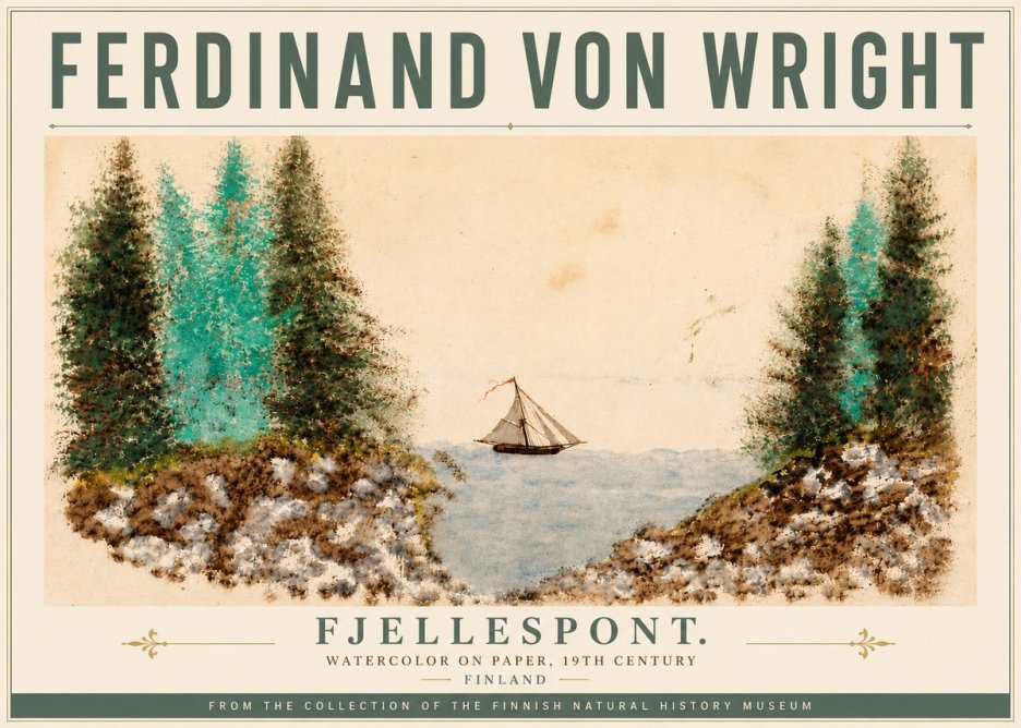 Ferdinand von Wright Fjellespont. No6 - Juliste