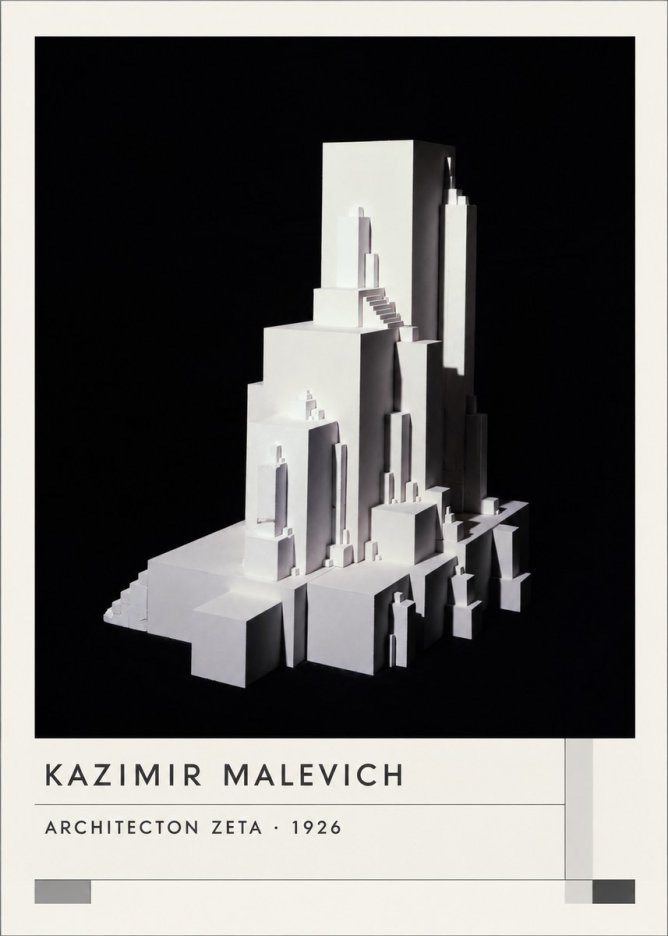 Kazimir Malevich Architecton Zeta No1 - Juliste