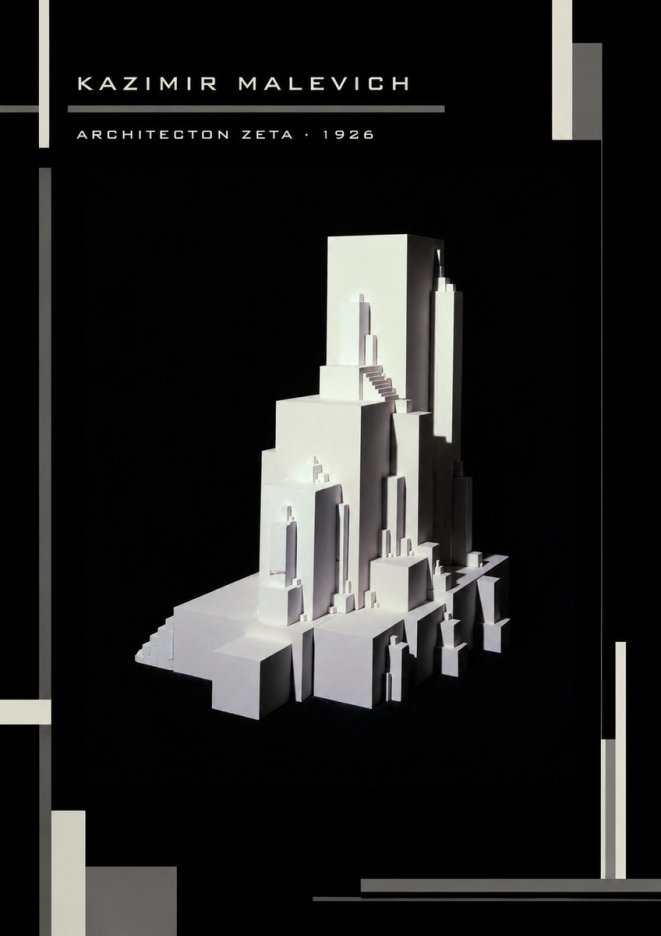 Kazimir Malevich Architecton Zeta No4 - Juliste