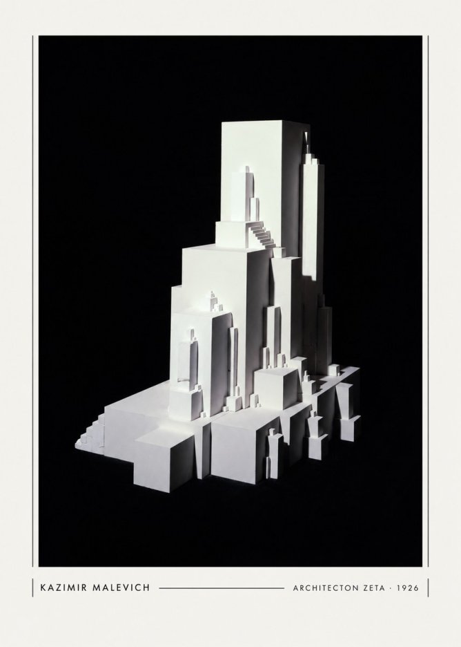 Kazimir Malevich Architecton Zeta No5 - Juliste