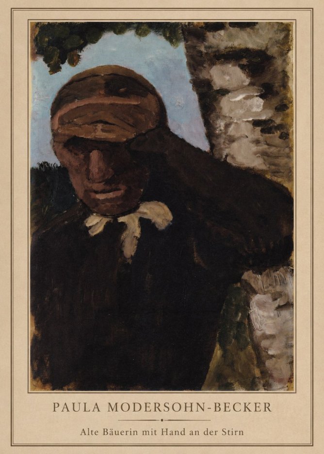 Paula Modersohn-Becker Alte Bäuerin Mit Hand an Der Stirn No3 - Juliste