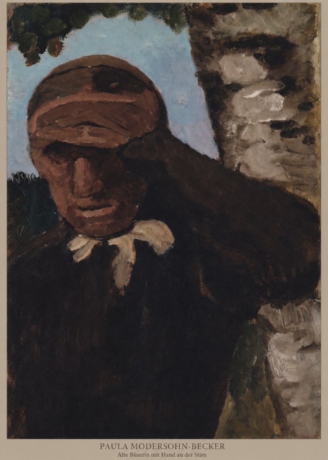 Paula Modersohn-Becker Alte Bäuerin Mit Hand an Der Stirn No5 - Juliste