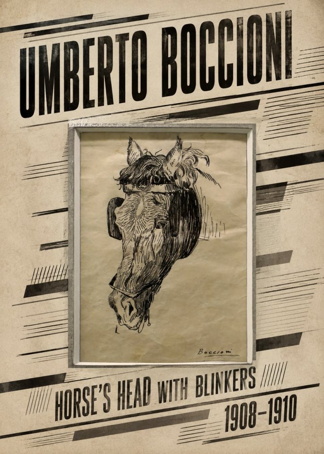 Umberto Boccioni Horse's Head with Blinkers No6 - Juliste