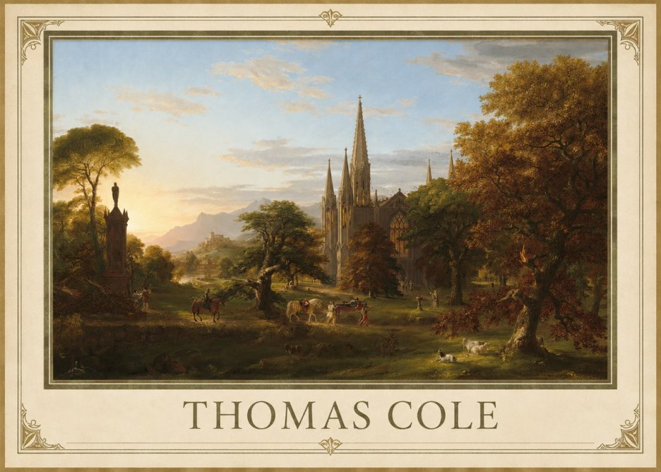 Thomas Cole The Architect's Dream No1 - Juliste