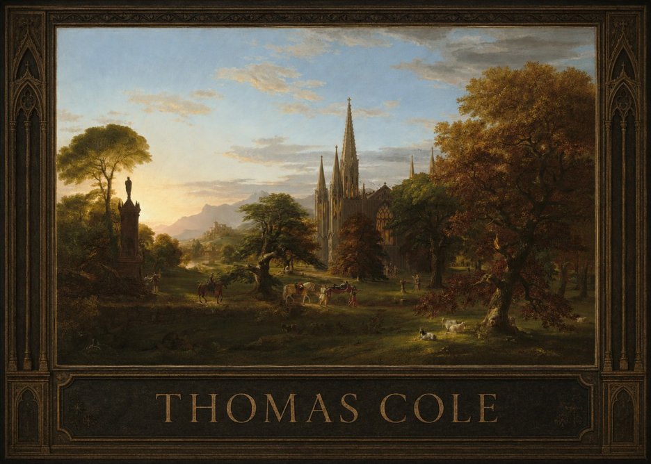 Thomas Cole The Architect's Dream No4 - Juliste