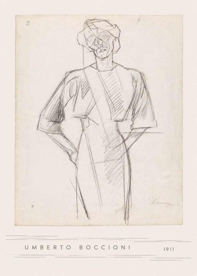 Umberto Boccioni Figure Study, 1911 No5 - Juliste