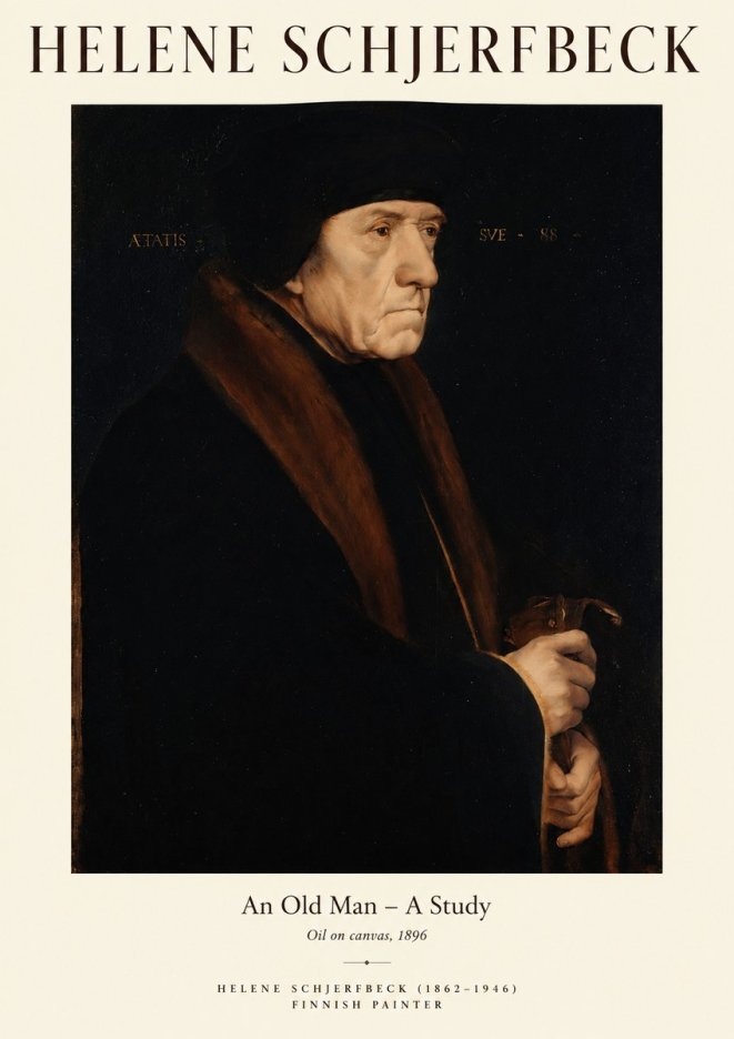 Helene Schjerfbeck An Old Man – a Study No1 - Juliste