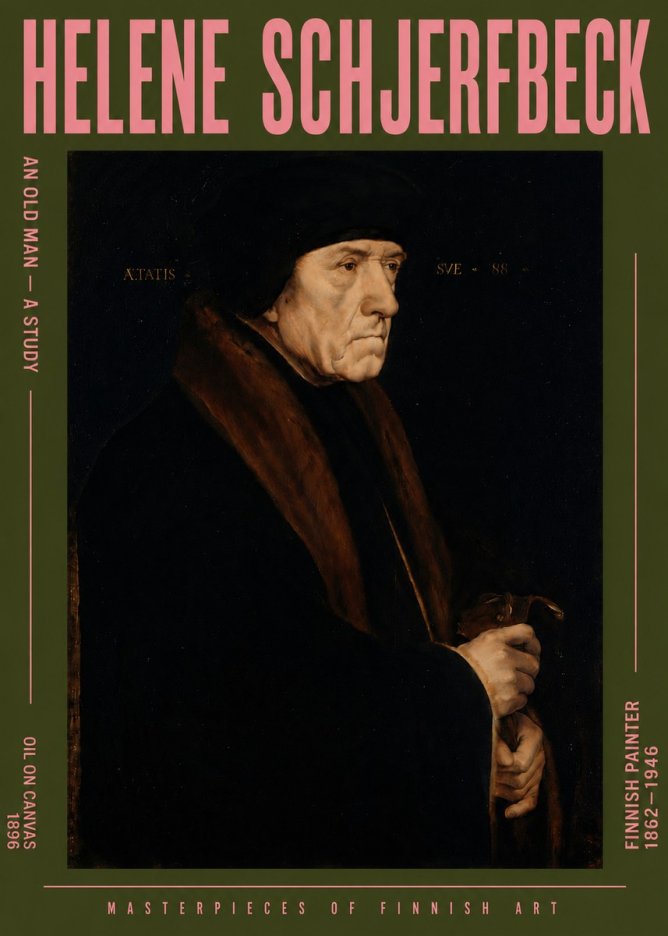 Helene Schjerfbeck An Old Man – a Study No5 - Juliste