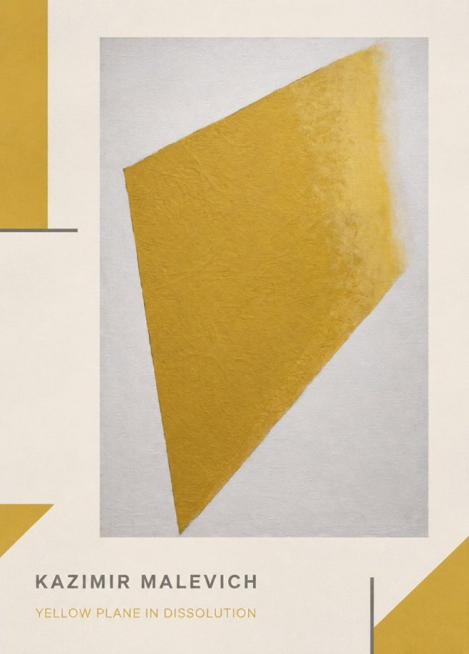Kazimir Malevich Yellow Plane in Dissolution No1 - Juliste