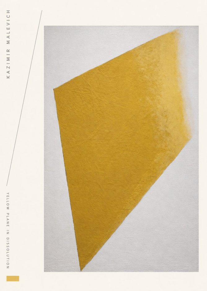 Kazimir Malevich Yellow Plane in Dissolution No2 - Juliste