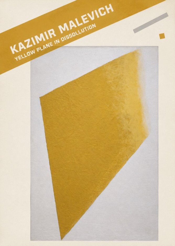 Kazimir Malevich Yellow Plane in Dissolution No3 - Juliste