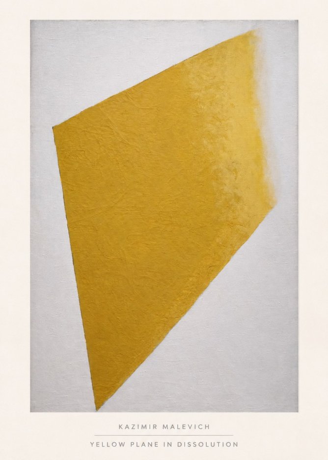 Kazimir Malevich Yellow Plane in Dissolution No4 - Juliste