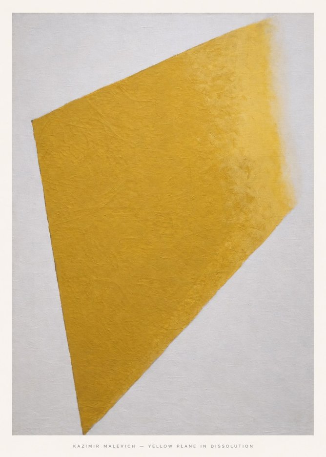 Kazimir Malevich Yellow Plane in Dissolution No6 - Juliste