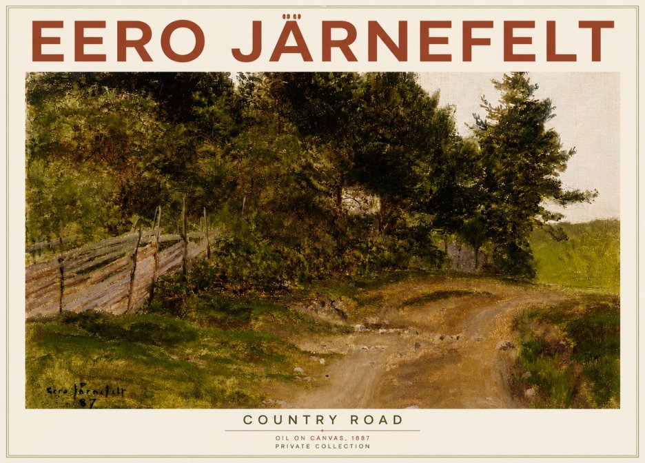 Eero Järnefelt Country Road No6 - Juliste