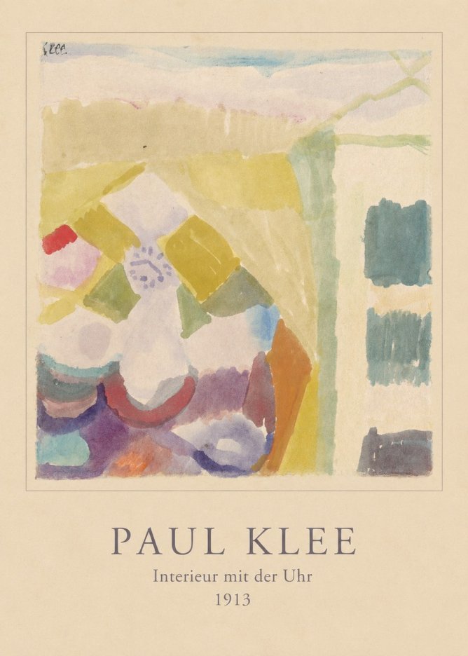 Paul Klee Interieur Mit Der Uhr II No4 - Juliste