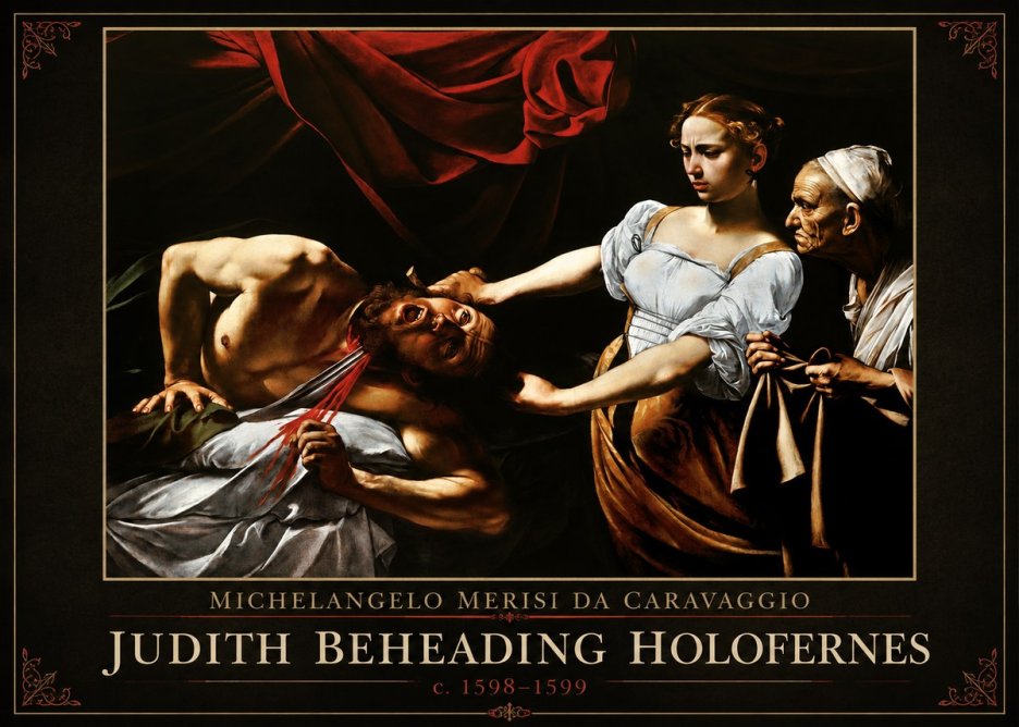 Michelangelo Merisi da Caravaggio Judith Beheading Holofernes IV No1 - Juliste