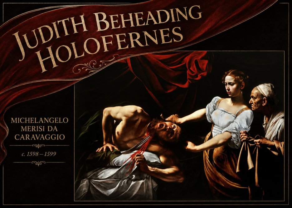 Michelangelo Merisi da Caravaggio Judith Beheading Holofernes IV No5 - Juliste