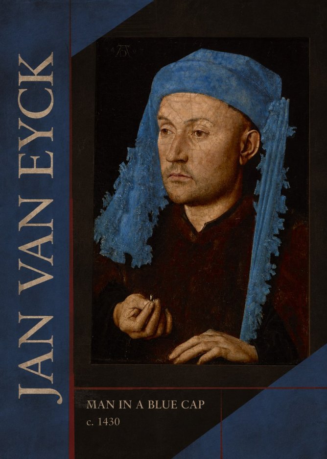 Jan van Eyck Man in a Blue Cap II No5 - Juliste