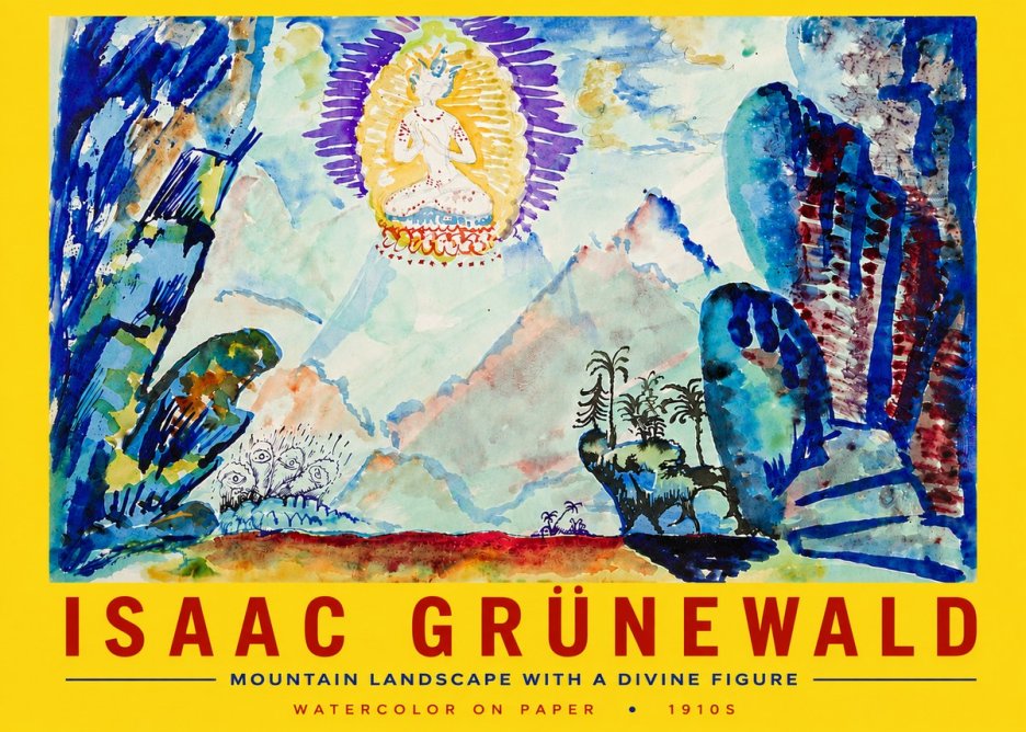 Isaac Grünewald Mountain Landscape with a Divine Figure No5 - Juliste