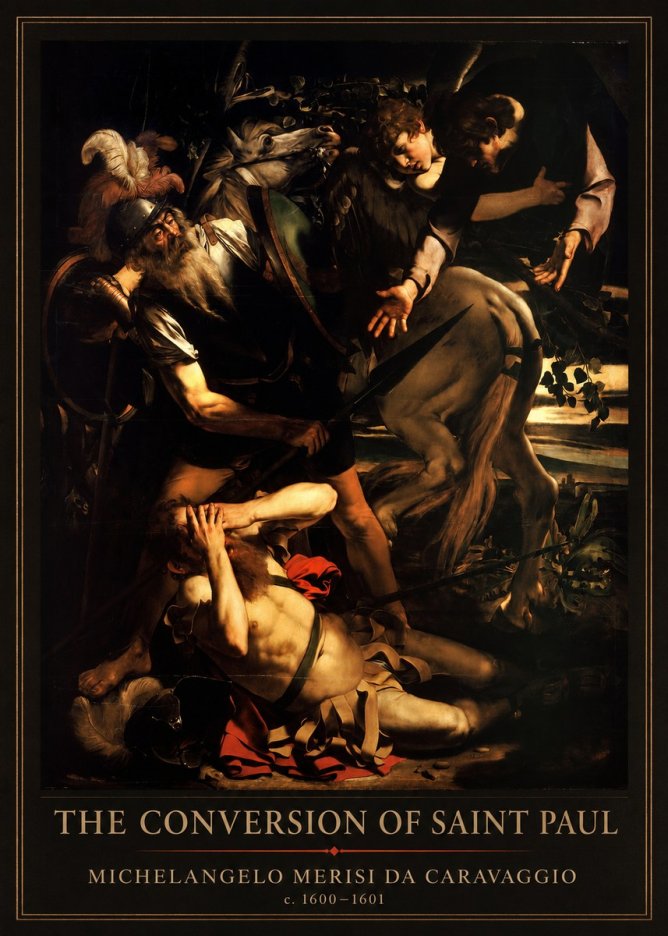 Michelangelo Merisi da Caravaggio The Conversion of Saint Paul No3 - Juliste