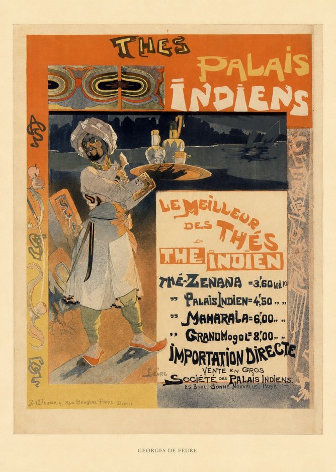 Georges de Feure Thés Palais Indiens No5 - Juliste