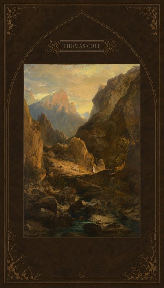 Thomas Cole The Mountain Ford No6 - Juliste