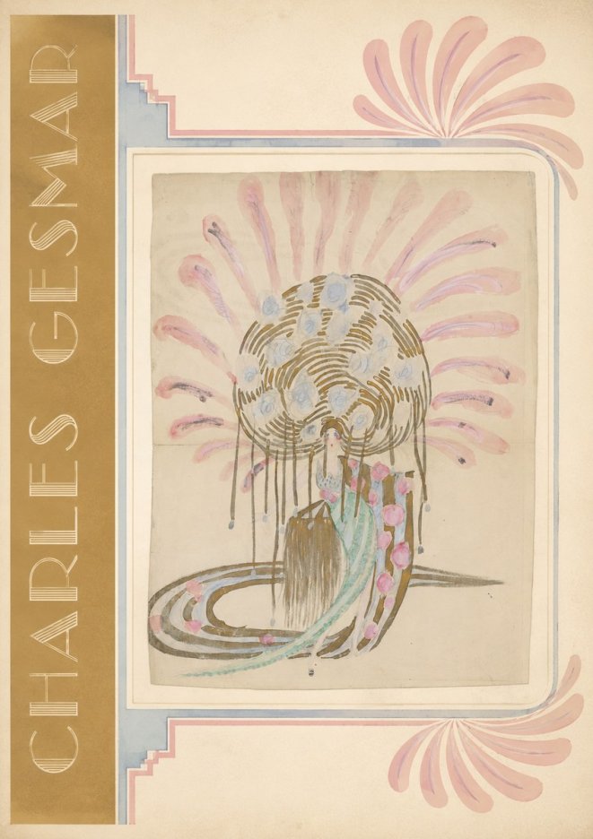 Charles Gesmar Woman with Headdress No2 - Juliste