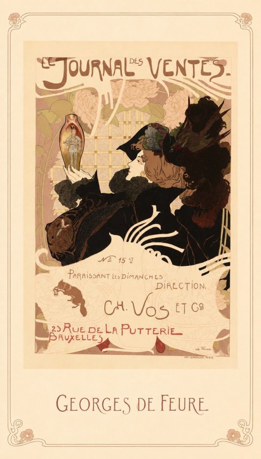 Georges de Feure Le Journal Des Ventes No1 - Juliste