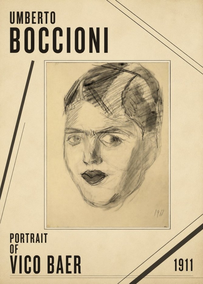 Umberto Boccioni Portrait of Vico Baer No2 - Juliste