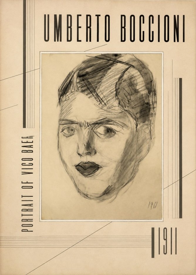 Umberto Boccioni Portrait of Vico Baer No3 - Juliste