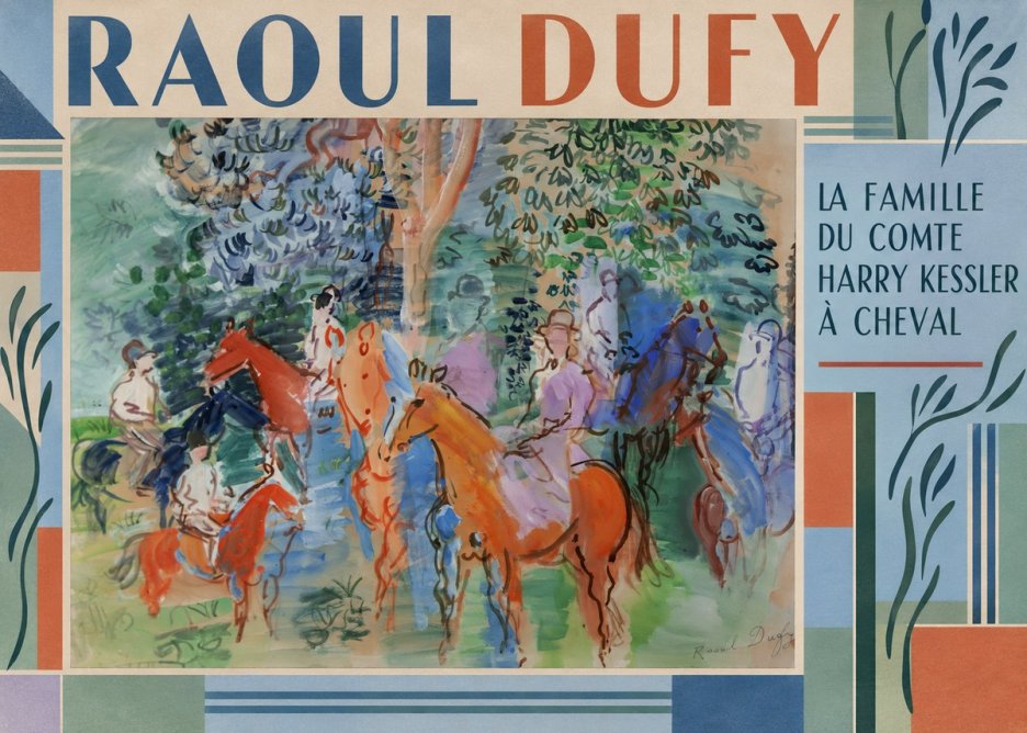 Raoul Dufy La Famille Du Comte Harry Kessler À Cheval No2 - Juliste