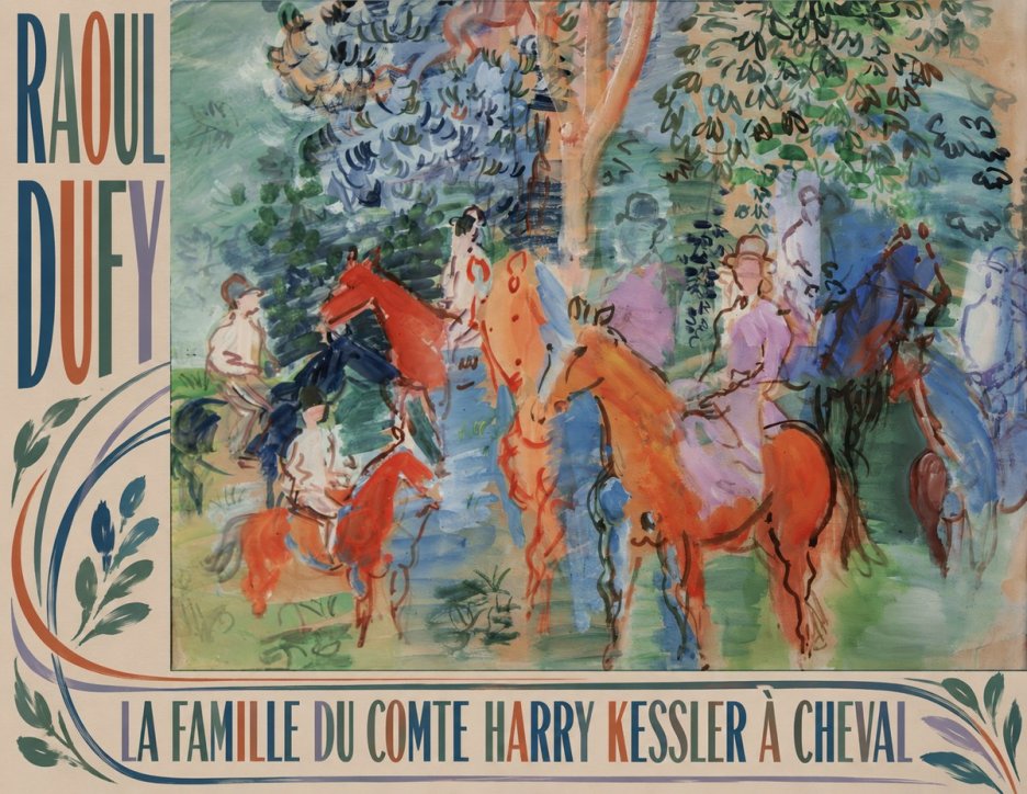 Raoul Dufy La Famille Du Comte Harry Kessler À Cheval No5 - Juliste