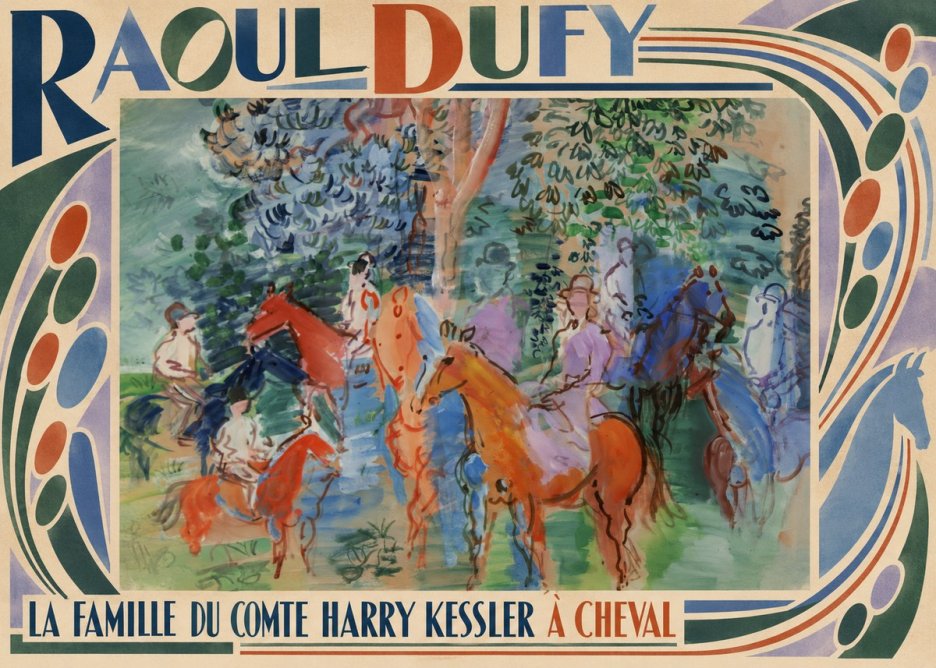 Raoul Dufy La Famille Du Comte Harry Kessler À Cheval No6 - Juliste