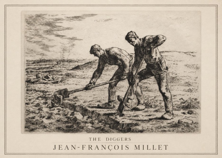 Jean-François Millet The Diggers No1 - Juliste
