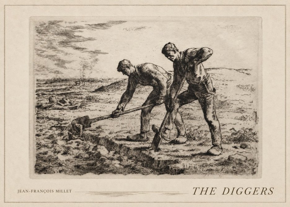 Jean-François Millet The Diggers No5 - Juliste