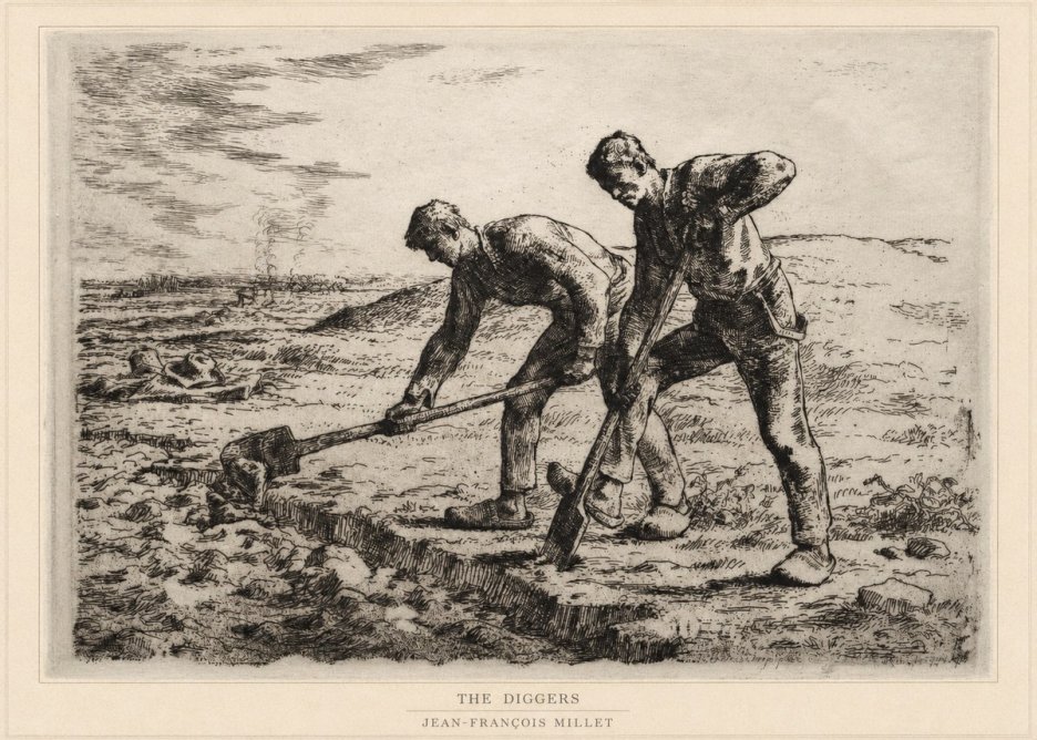 Jean-François Millet The Diggers No6 - Juliste