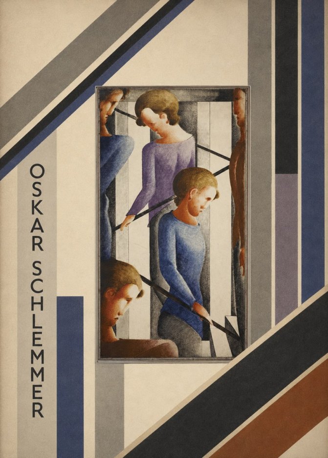 Oskar Schlemmer Staircase Figures II No5 - Juliste