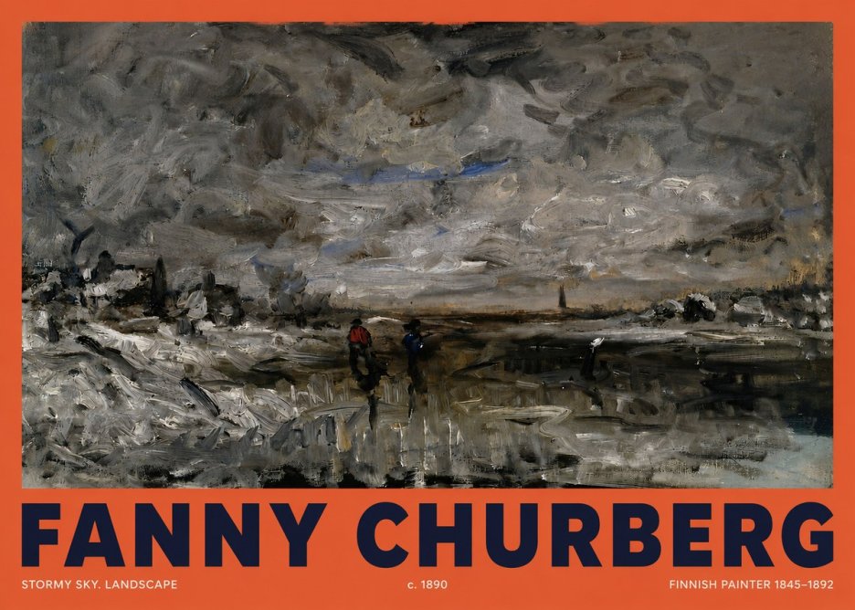 Fanny Churberg Stormy Sky. Landscape No2 - Juliste