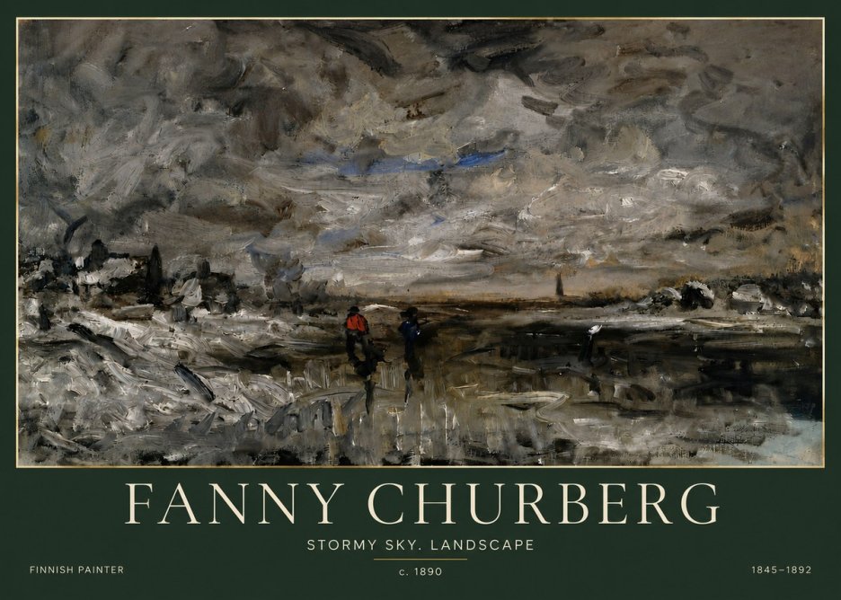 Fanny Churberg Stormy Sky. Landscape No3 - Juliste