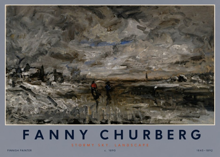 Fanny Churberg Stormy Sky. Landscape No4 - Juliste