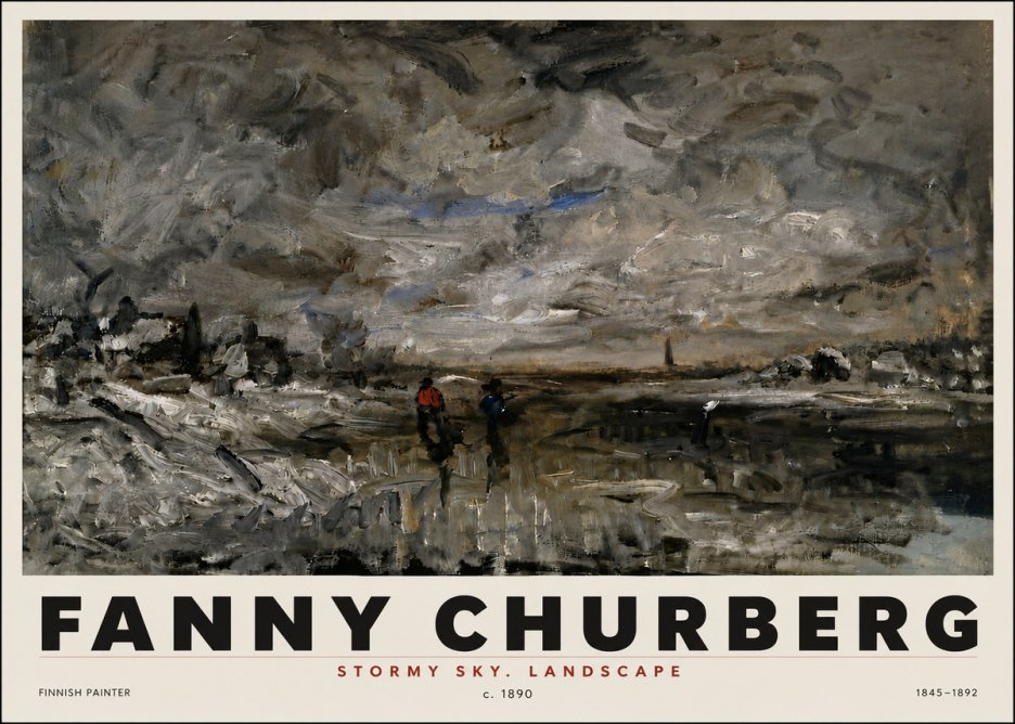 Fanny Churberg Stormy Sky. Landscape No5 - Juliste