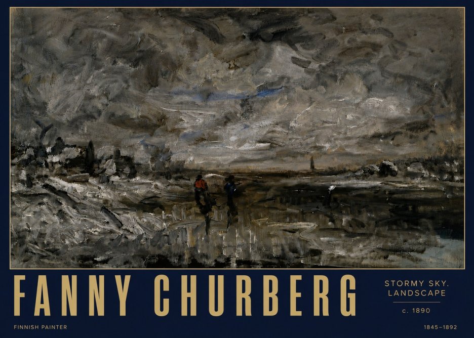 Fanny Churberg Stormy Sky. Landscape No6 - Juliste
