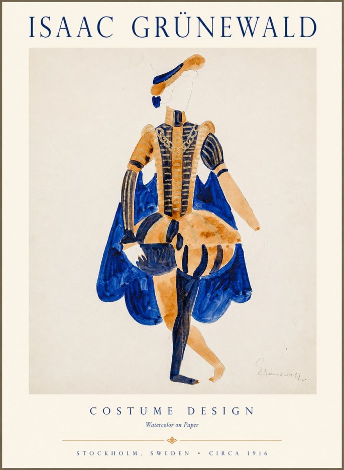 Isaac Grünewald Costume Design XV No1 - Juliste
