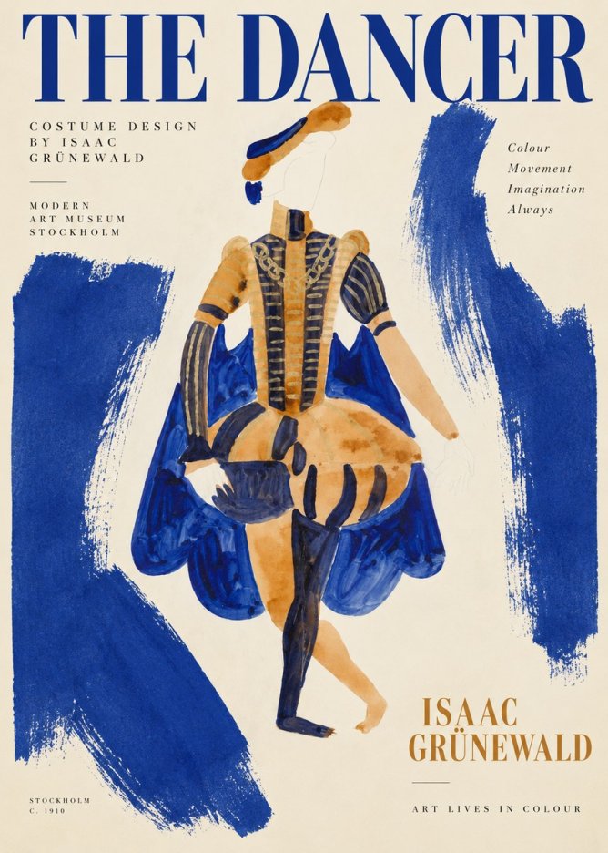 Isaac Grünewald Costume Design XV No3 - Juliste