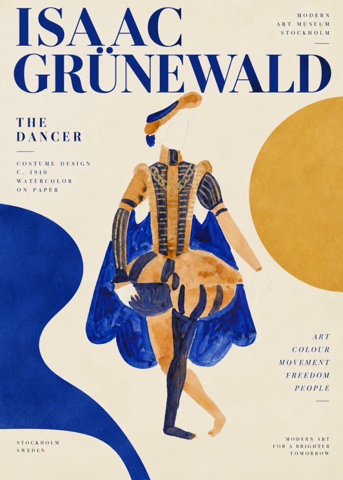 Isaac Grünewald Costume Design XV No5 - Juliste