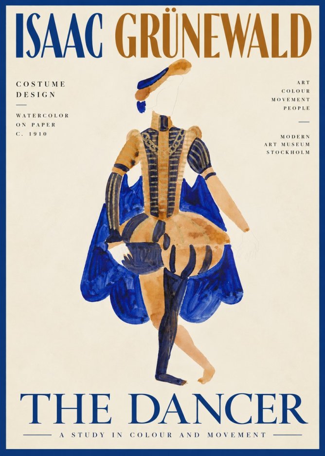 Isaac Grünewald Costume Design XV No6 - Juliste