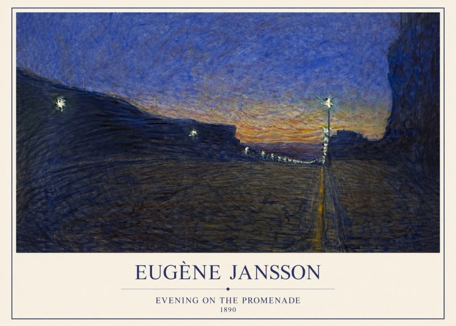 Eugène Jansson Evening on the Promenade No1 - Juliste