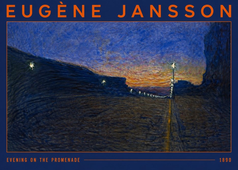 Eugène Jansson Evening on the Promenade No2 - Juliste