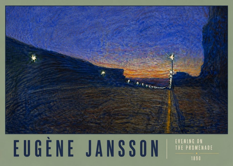 Eugène Jansson Evening on the Promenade No6 - Juliste